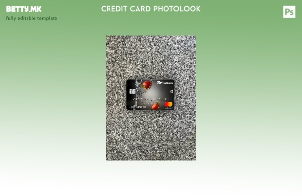 Модерен стил Украина PrivatBank Mastercard photolook преден шаблон